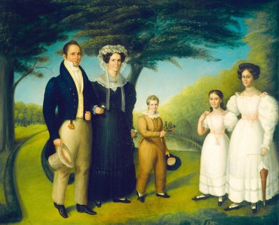 Dr. John Safford ve Ailesi, c. 1830. by Reuben Rowley