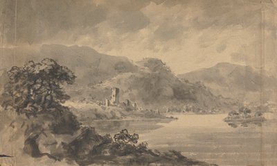 Nehir, Kale ve Dağlarla Manzara by Rev. William Gilpin