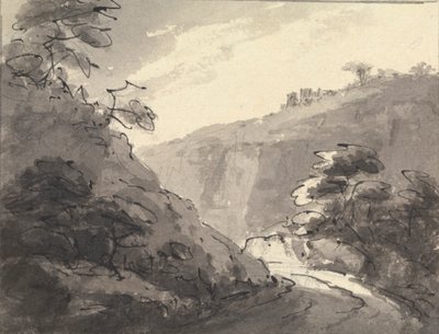 Ön Planda Yol Olan Manzara by Rev. William Gilpin