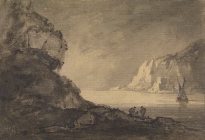 Kıyıda Üç Figürlü Nakliye Sahnesi by Rev. William Gilpin