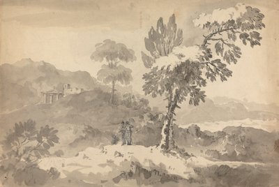 Bir Manzarada Üç Figür by Rev. William Gilpin