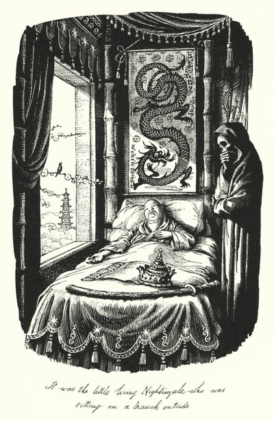 Hans Christian Andersen: Bülbül (taş) by Rex (after) Whistler