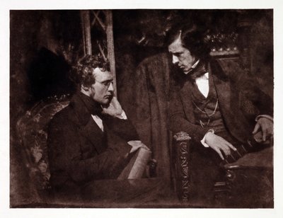 Konuşan iki adam: Doktor Samuel Brown (1817-1856) ve Rahip George Gilfillan (1813-1878), 1840 dolaylarında fotoğraf by John Pardon