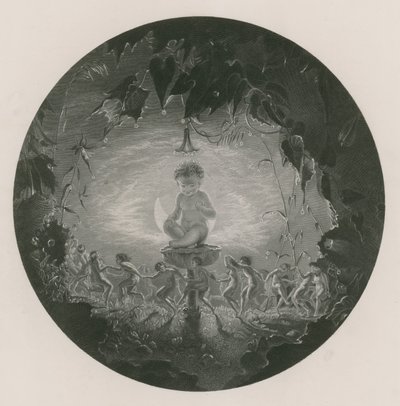 Puck ve Periler, Yaz Ortası Gecesi Rüyası (gravür) by Richard (after) Dadd
