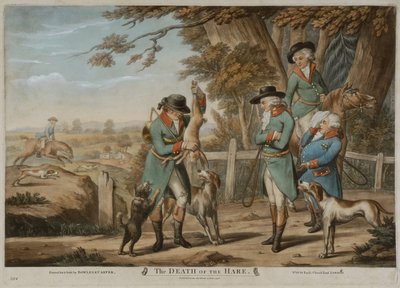 Tavşanın Ölümü, Bowles & Carver için basıldı, 1796