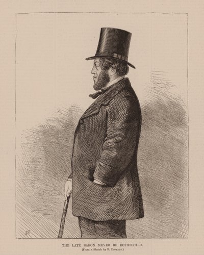 Merhum Baron Meyer De Rothschild (gravür) by Richard (after) Dighton