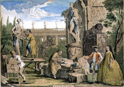 Heykel, bar. W. Herbert, F. Bull ve John Boydell (1719-1804) tarafından 1750 dolayları (aquatint) by Richard (after) Houston