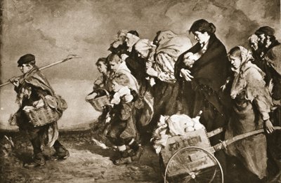 'The Illustrated War News'den (taşlı taş) Alman ordularının kaçışı 'Evsiz' by Richard (after) Jack