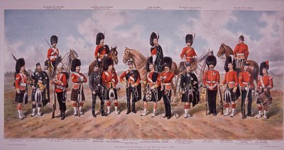 1895 yılında İngiliz Ordusunun İskoç Alayları by Richard (after) Simkin