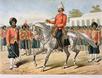 Geçit Töreninde 7. Bengal Piyade, 1880
