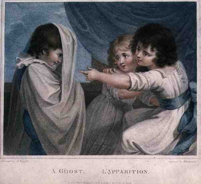 Bir Hayalet, Luigi Schiavonetti (1765-1810), pub tarafından oyulmuş. tarafından T. Simpson by Richard (after) Westall