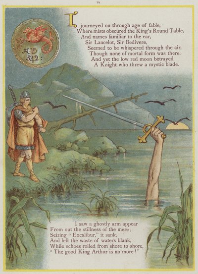 Richard Andre, King Arthur ve Excalibur (renkli taş) tarafından Upstream