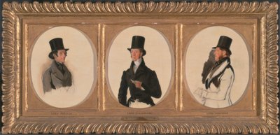 The Waterloo Cup Coursing Meeting'de Lord Eglinton, Lord Douglas ve Lord Stradbroke'un Portreleri İçin Çalışmalar (Walker Sanat Galerisi'nde), 1840 by Richard Ansdell