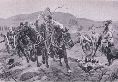 Saha topçusu harekete geçiyor (lito) by Richard Caton II Woodville