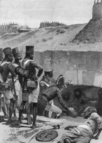 İngiliz mahkumları tahkimatlarda kazamatların altında bulmak, 1894. by Richard Caton II Woodville