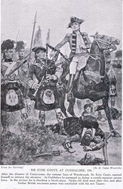 Sir Eyre Coote Cuddalore'da, 'Hutchinson's History of the Nations'dan bir örnek by Richard Caton Woodville