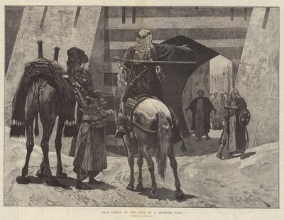 Arap Reisleri Kuşatılmış Bir Kasabanın Kapısında by Richard Caton Woodville junior