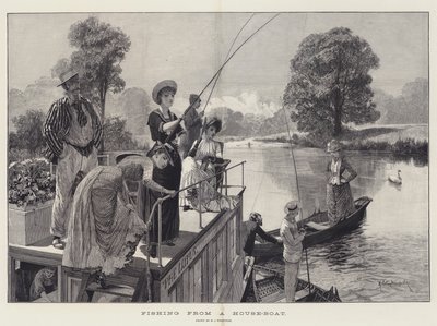 Ev Teknesinden Balık Tutma by Richard Caton Woodville junior