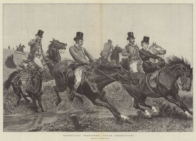 Kalıtsal Sporcular, Üç Nesil by Richard Caton Woodville junior