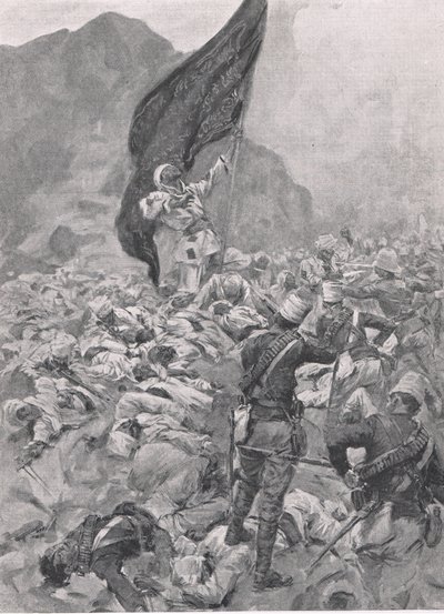 Omdurman: Kara Bayrağın son sahibi, 2 Eylül 1898, İngiliz Kara ve Deniz Savaşlarından bir çizim, 1915 by Richard Caton Woodville junior