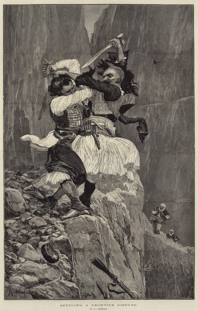 Sınır Anlaşmazlığını Çözmek by Richard Caton Woodville junior