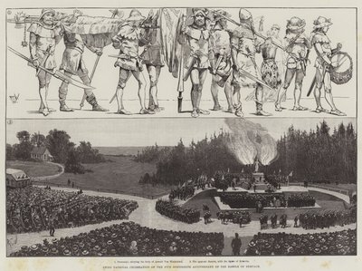 Sempach Savaşı'nın Beş Yüzüncü Yıldönümü İsviçre Ulusal Kutlaması by Richard Caton Woodville junior