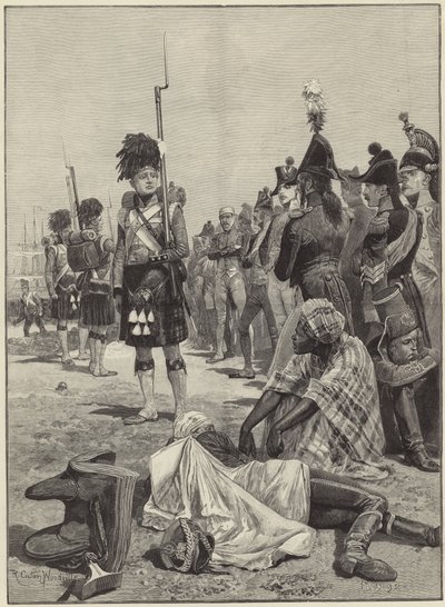 Fransız mahkumları koruyan 42. Highlanders by Richard Caton Woodville junior