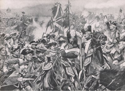 Minden Muharebesi, 1 Ağustos 1759, İngiliz Kara ve Deniz Savaşlarından bir çizim, 1915 by Richard Caton Woodville junior