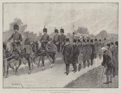 Merhum Clarence Dükü, Sandringham Kilisesi'nden Tren İstasyonuna Cenaze Alayı by Richard Caton Woodville junior