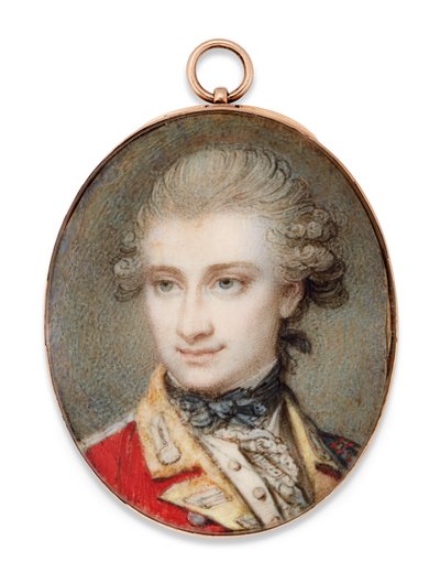 Sarı yüzlü kırmızı üniformalı Tümgeneral John Scott by Richard Cosway