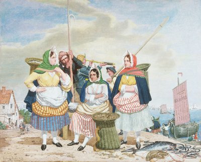 Denizde Balık Pazarı, 1860 dolayları (tuval üzerine yağlı boya) by Richard Dadd