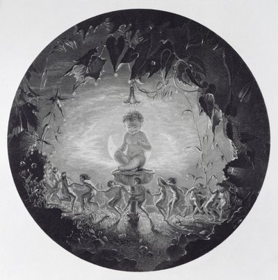 Puck ve Periler, William Home Lizars (1788-1859) tarafından oyulmuş by Richard Dadd