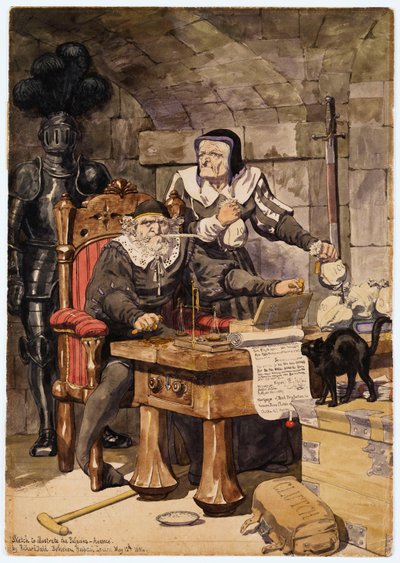 Tutkuları göstermek için eskiz - Hırs, 1854 by Richard Dadd