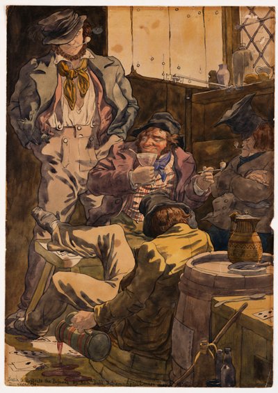 Tutkuları göstermek için eskiz - Sarhoşluk, 1854 by Richard Dadd
