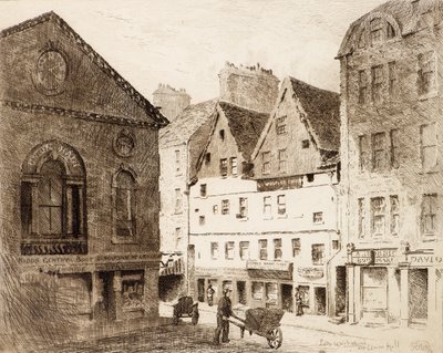 Lady Warkstairs ve Union Hall (gravür) by Richard Davidson Winter