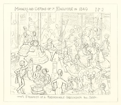 1849, Modaya Uygun Bir Tuhafiye Dükkanı Beklentisi by Richard Doyle
