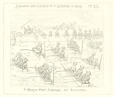 1849, Richmond açıklarında punt balıkçılığı sporu by Richard Doyle