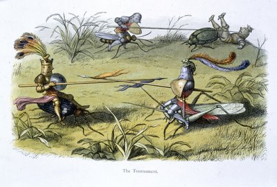 Elf şövalyeleri mızrak dövüşü by Richard Doyle