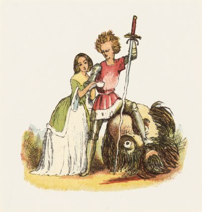 Jack The Giant Killer için çizim (renkli taş) by Richard Doyle