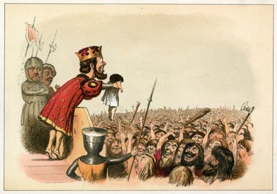 Kral Edward I, Oğlunu Galler Prensi olarak takdim ediyor by Richard Doyle