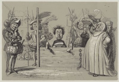 Perkin Warbeck itirafını okuyor (aquatint) by Richard Doyle
