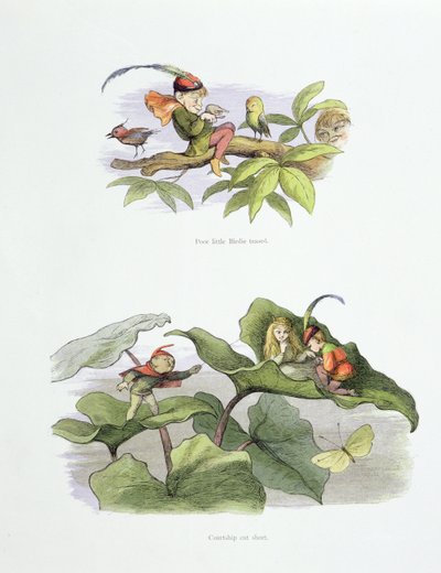 Zavallı küçük Birdie alay etti ve Courtship kısa kesti, William Allingham ve Andrew Lang