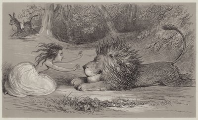 Una ve Aslan (aquatint) by Richard Doyle