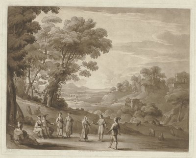 Dans eden figürlerle manzara Claude Lorrain