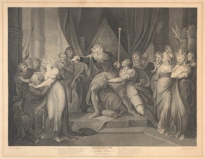 Shakespeare, Kral Lear, Perde I, Sahne I by Richard Earlom
