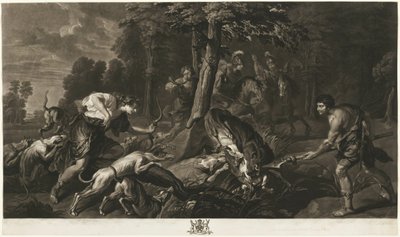 Houghton Galerisi'nden Calydonian Domuz Avı, by Richard Earlom