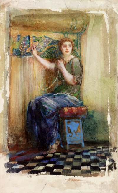 Kağıt üzerine suluboya tezgahında by Richard George Hatton