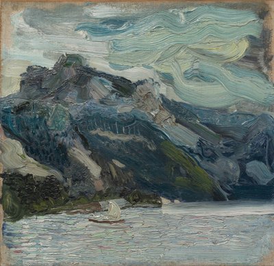 Dağ Uyuyan Yunanca ile Traun Gölü, 1907 by Richard Gerstl