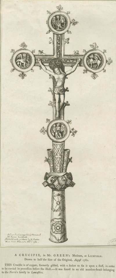 Lichfield - Haç: gravür, Ağustos 1782 (baskı) by Richard Greene