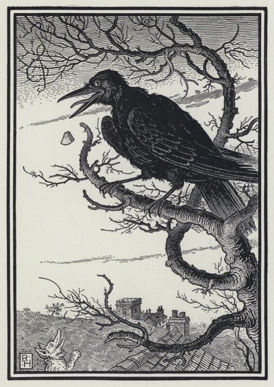 Tilki ve Karga (gravür) by Richard Heighway